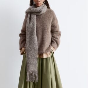 J. Crew Gray oversized neck scarf